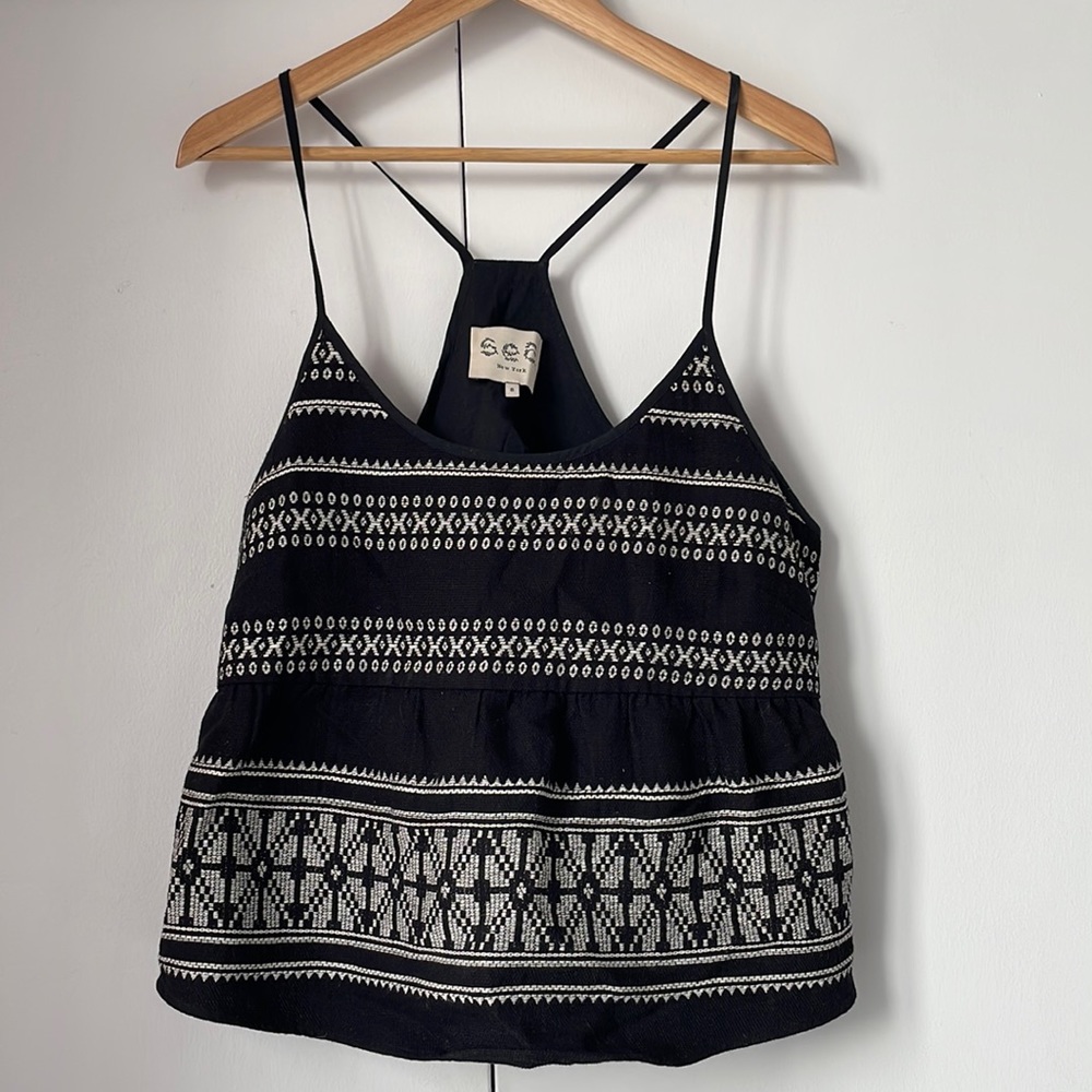 Sea New York ruffled peplum tank